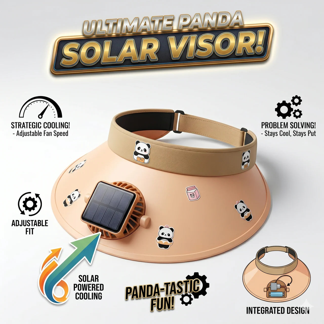 Adjustable Solar Fan Hat Cap