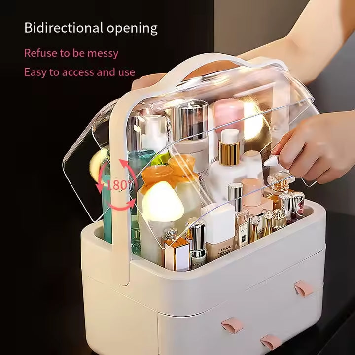 Acrylic Double Door Makeup & Cosmetic Organizer