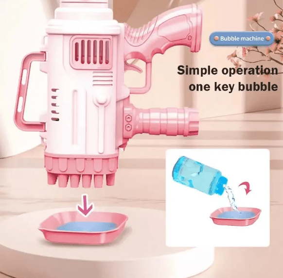 Bubble Gun Toy – Big Size, 32 Holes