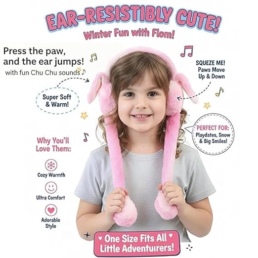 Cute Bunny Earmuffs for Kids – Super Soft & Warm Winter Ear Protection