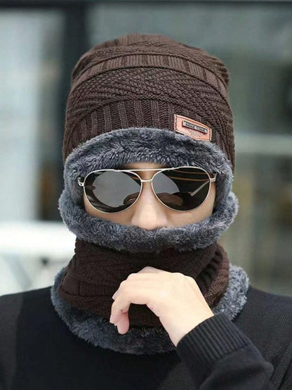 Winter Woolen Beanie Cap & Neck Warmer Combo