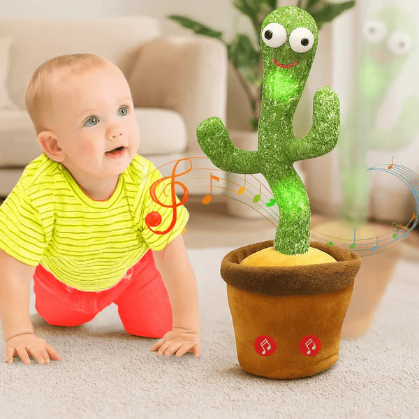 Premium Dancing Talking Cactus Toy With Cap and Muffler