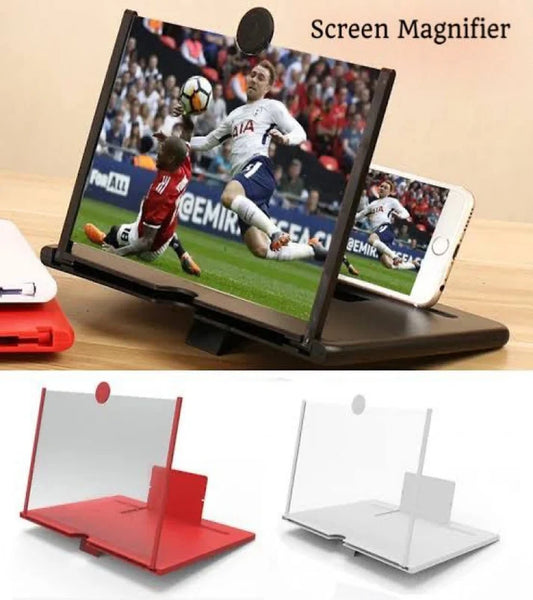 Mobile Screen Magnifier 12 Inch – HD 3D Video Amplifier & Foldable Phone Stand for Movies & Gaming