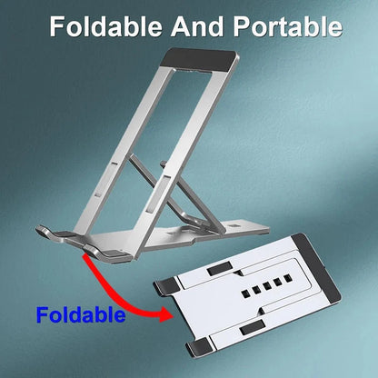 Compro™ Folding Adjustable Mobile Stand + Tablet/Phone Holder