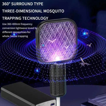 Mini USB Rechargeable Mosquito Racket With UV Light
